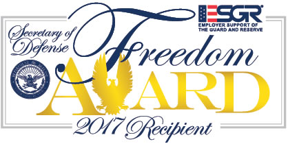 Mesa is the recipient of the Department of Defense 2017 Freedom Award